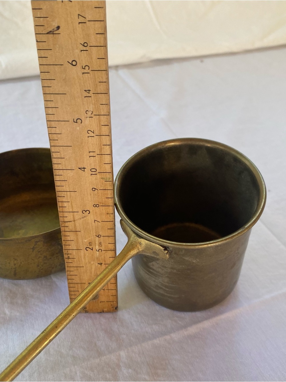 VTG Solid Brass Pots & Candlesticks MCM Hollywood Regency Decor Lot - Picture 8 of 9